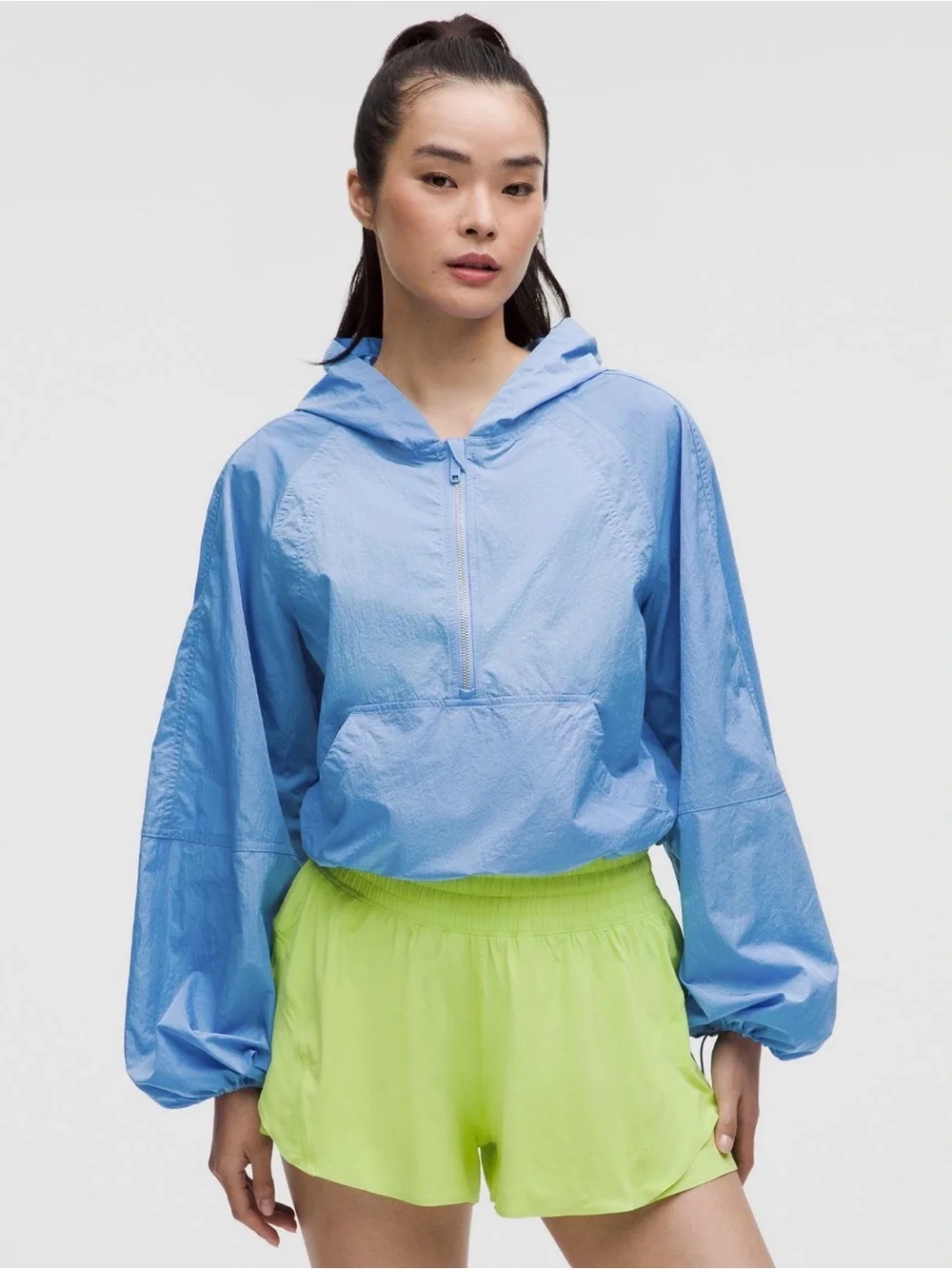 Lululemon Scuba Cropped Hooded Anorak Jacket - Size 12 in Pool Party